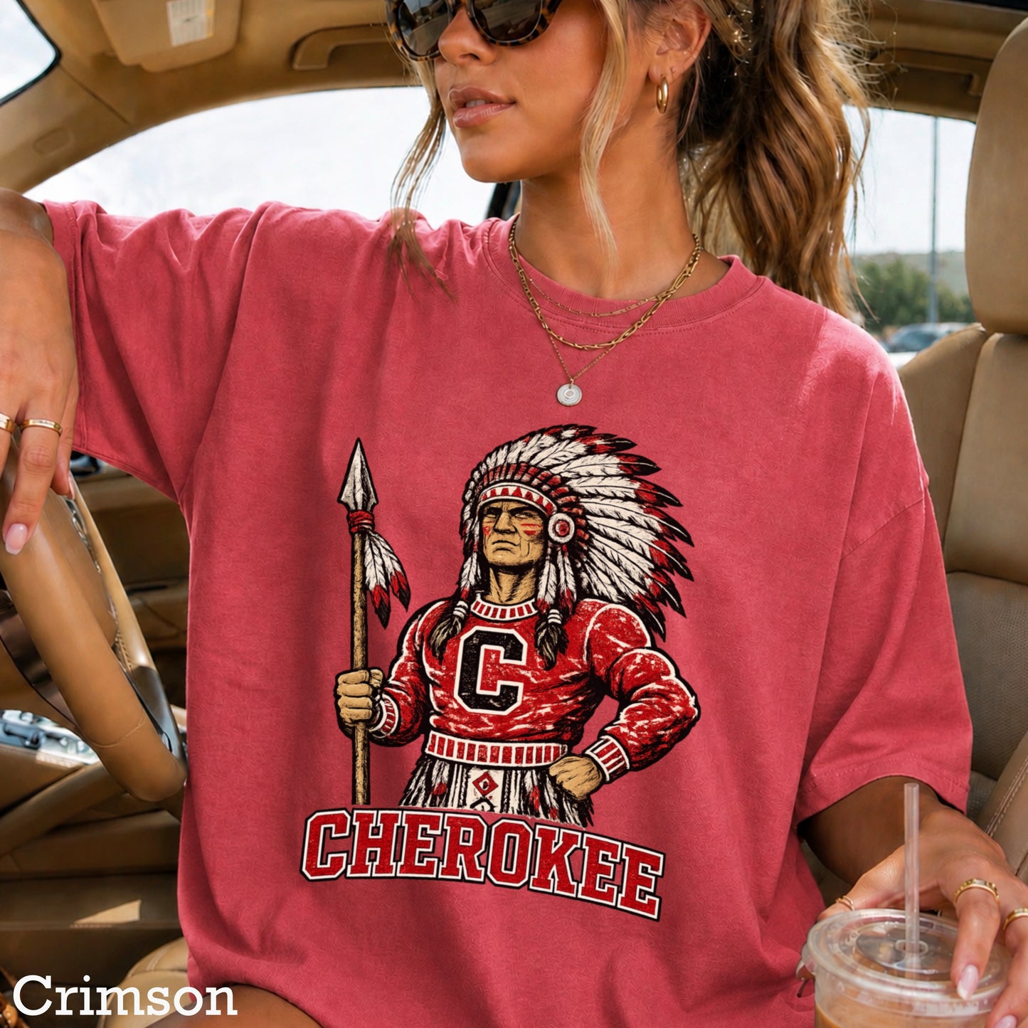 Cherokee Warriors Comfort Color Graphic Tee