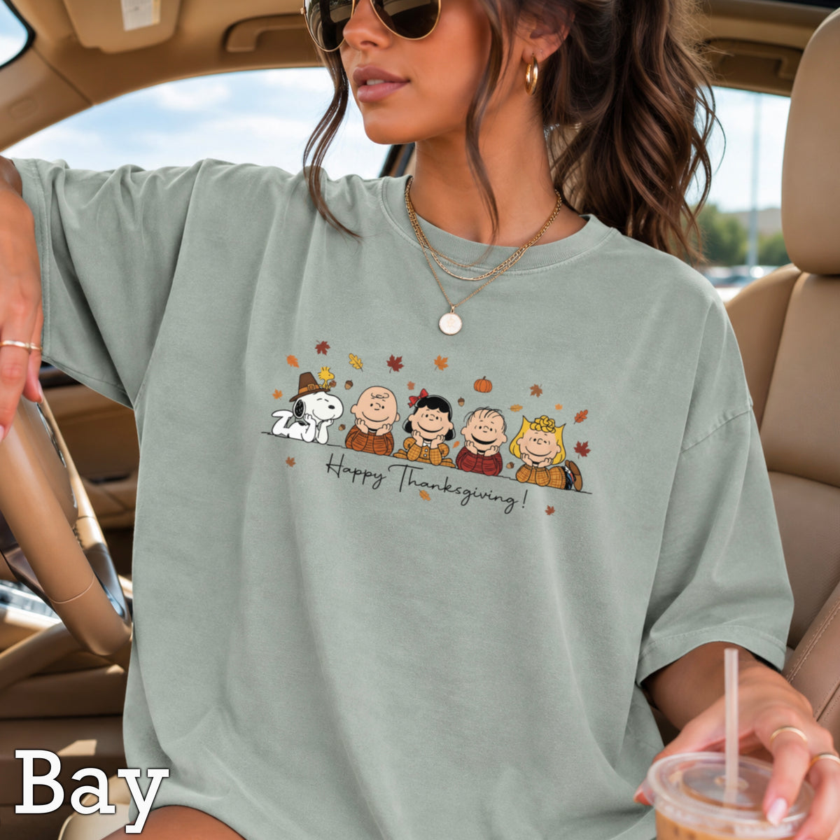 Happy Thanksgiving Comfort Color Graphic Tee