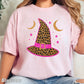 Leopard Witches Hat Halloween Comfort Color Graphic Tee