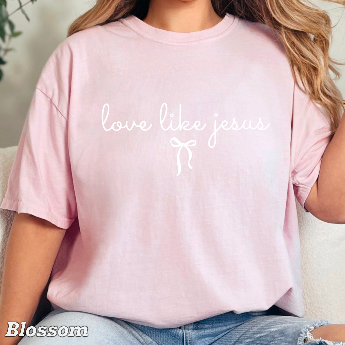 Love Like Jesus Christian Comfort Color Graphic Tee