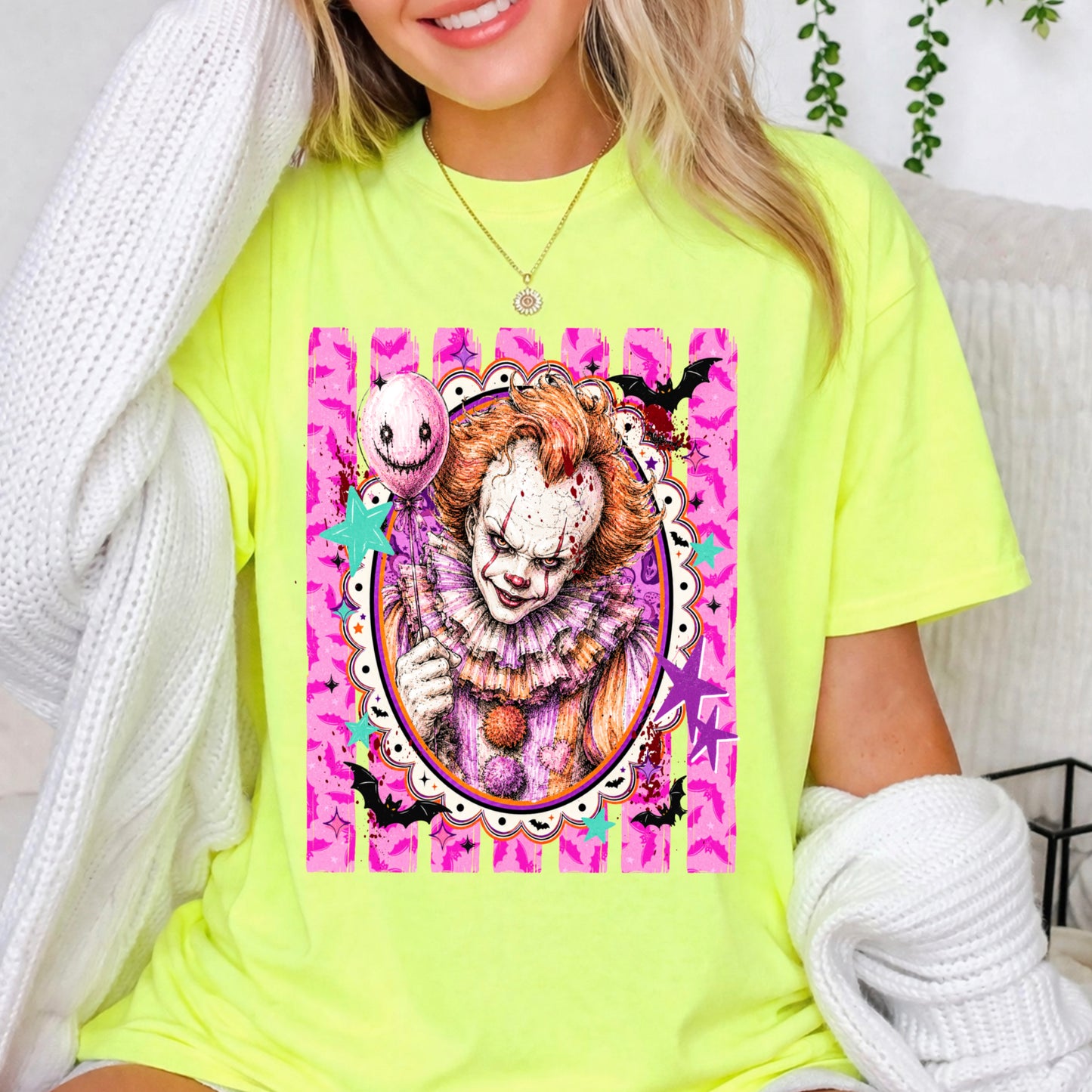 Horror Film Character Halloween Comfort Color Graphic Tee