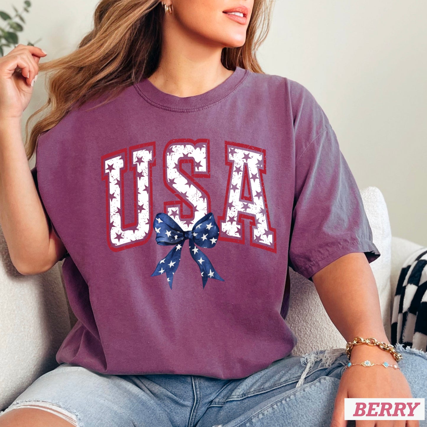 USA Patriotic Comfort Color Graphic Tee