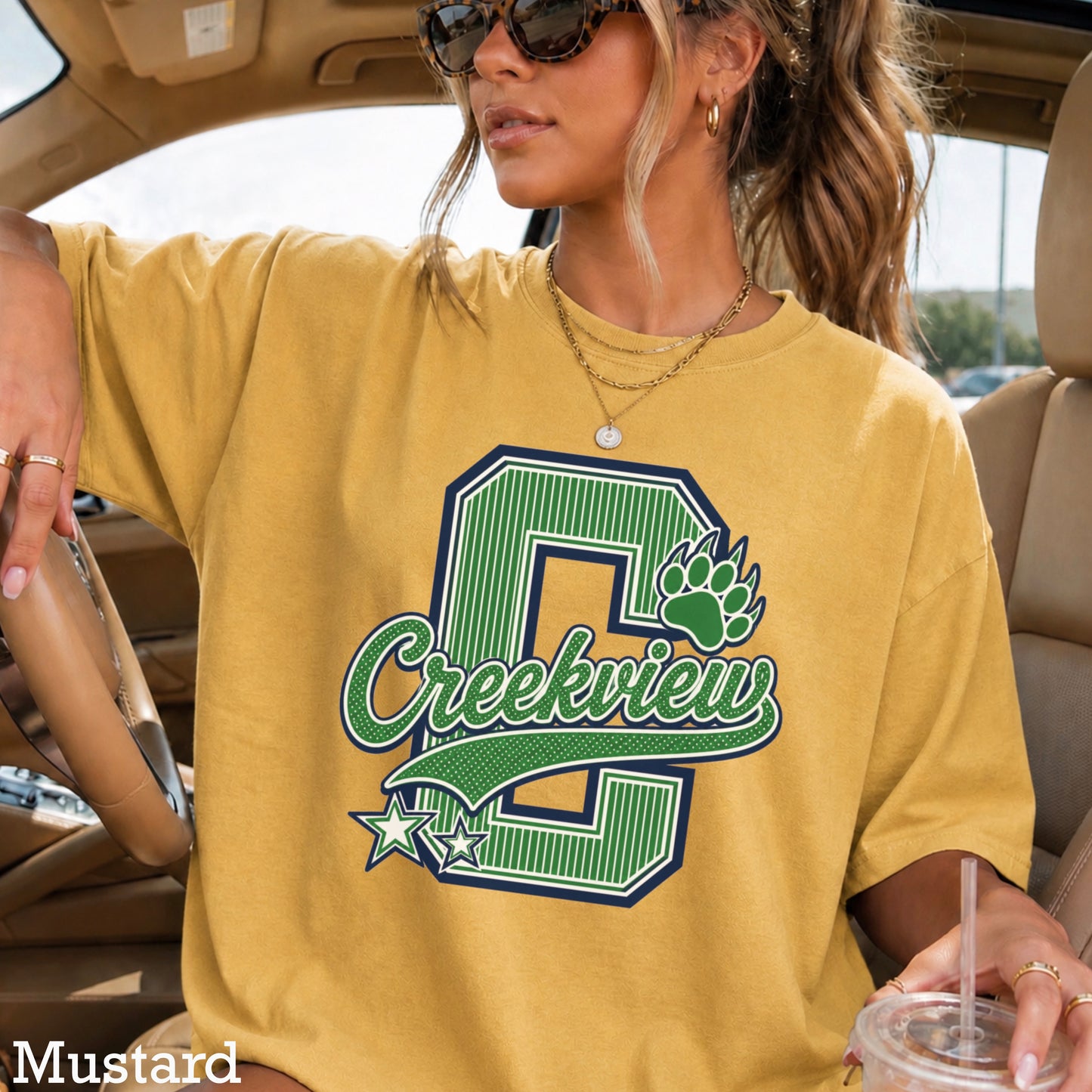Creekview Grizzlies Comfort Color Graphic Tee