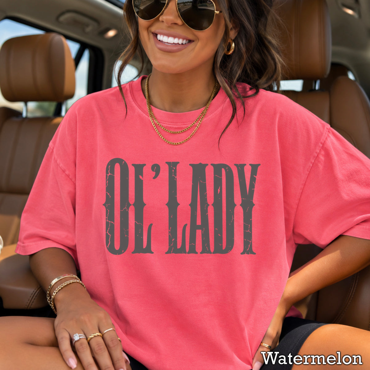 Ol’ Lady Comfort Color Graphic Tee