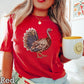 Faux Rhinestone Turkey Comfort Color Graphic Tee