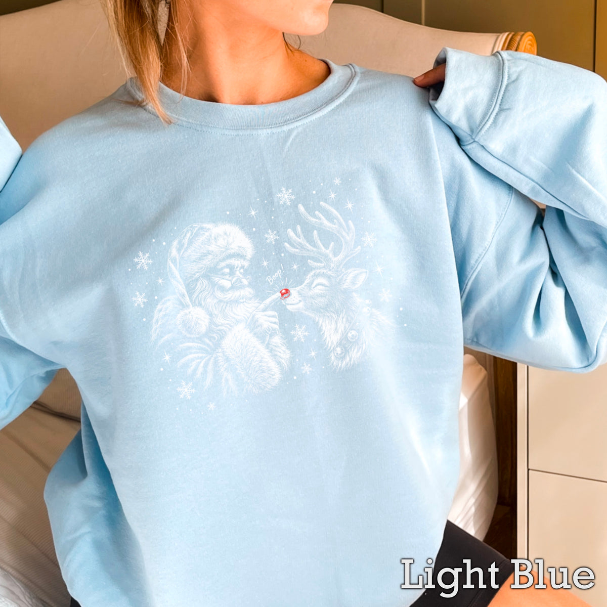 Christmas Santa Boop Crewneck Sweatshirt