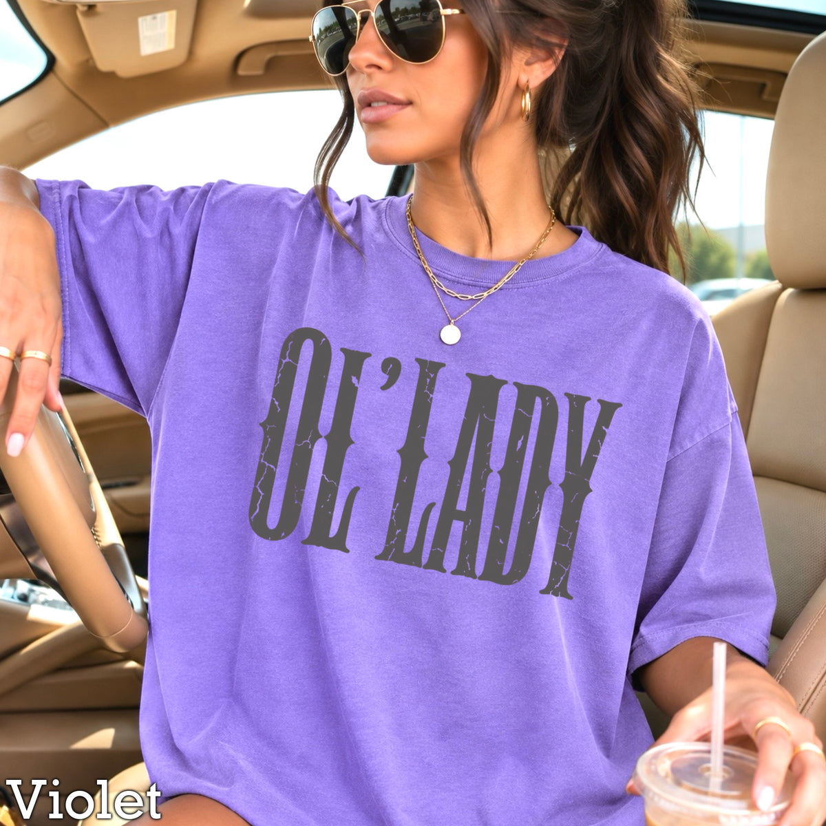 Ol’ Lady Comfort Color Graphic Tee