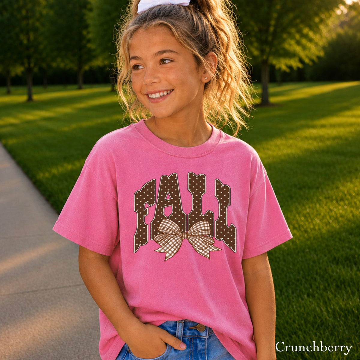 Fall Gingham Favorite Youth Comfort Color T-Shirt
