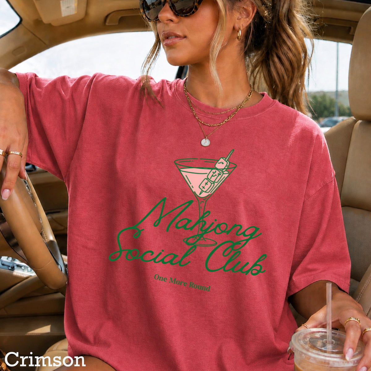 Mahjong Social Club Comfort Color Graphic Tee