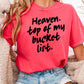 Heaven Top Of My Bucket List Comfort Color Graphic Tee