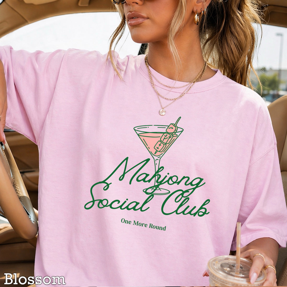Mahjong Social Club Comfort Color Graphic Tee
