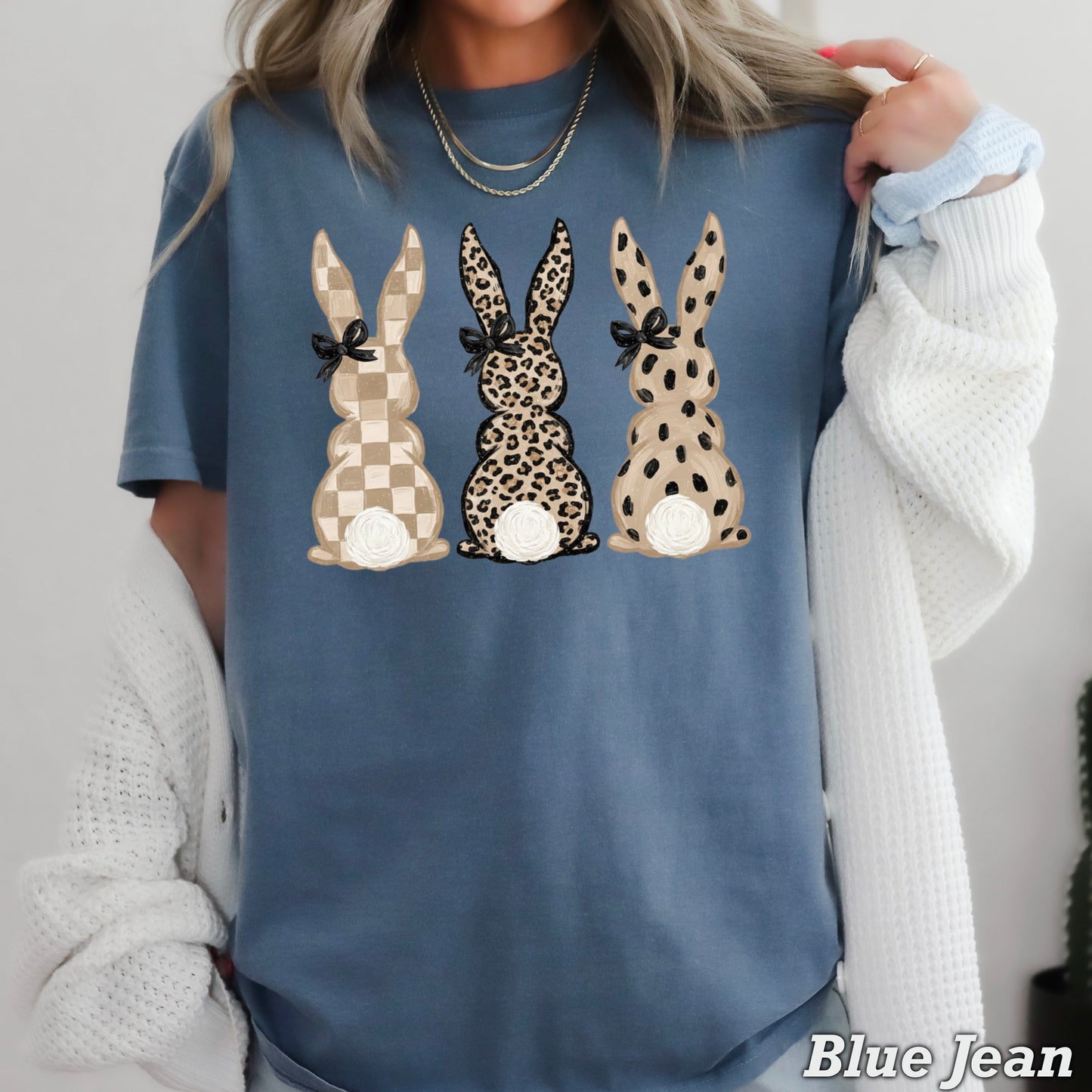 Easter Rabbit Trio Easter Comfort Color Graphic Tee