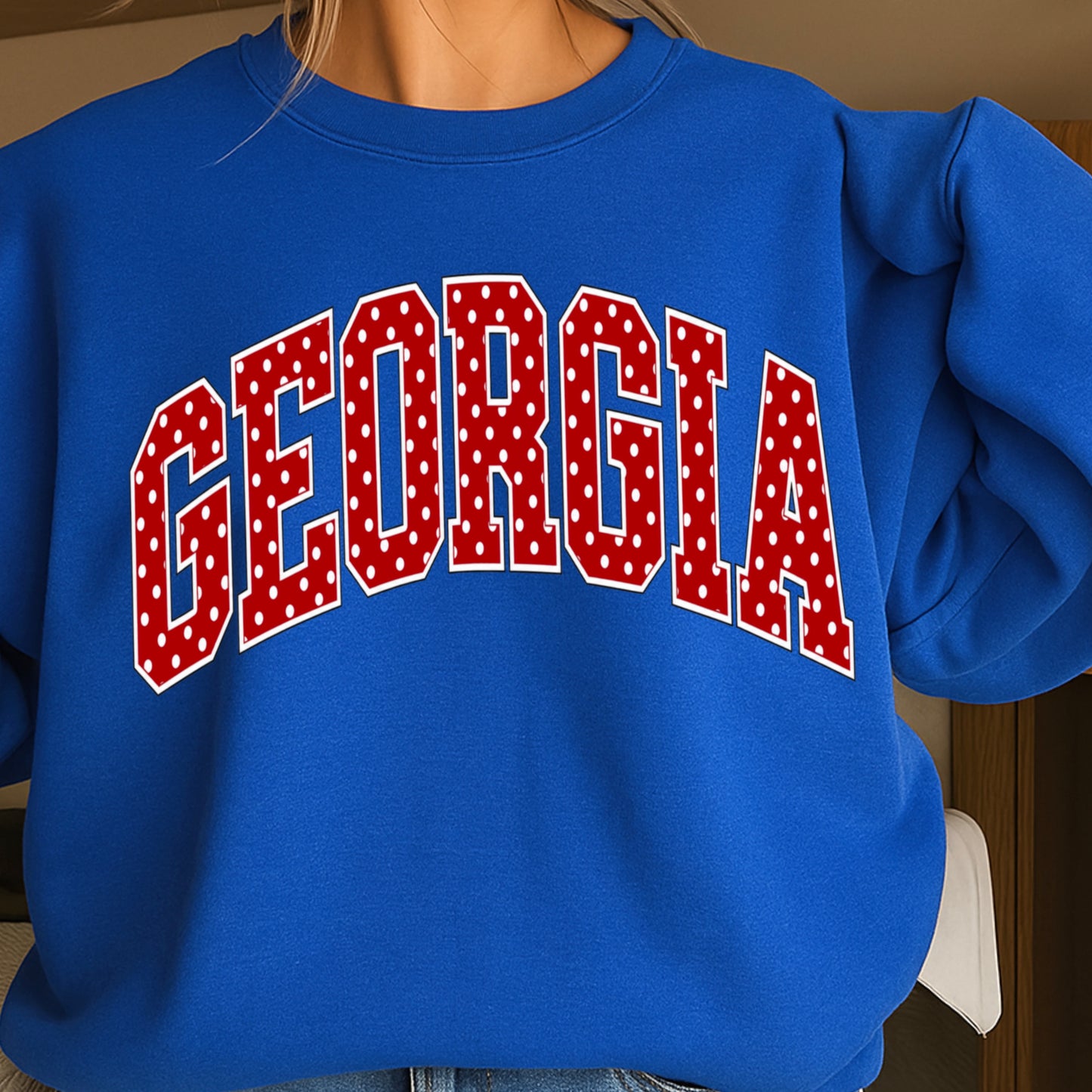 Georgia Polka Dot Crewneck Sweatshirt