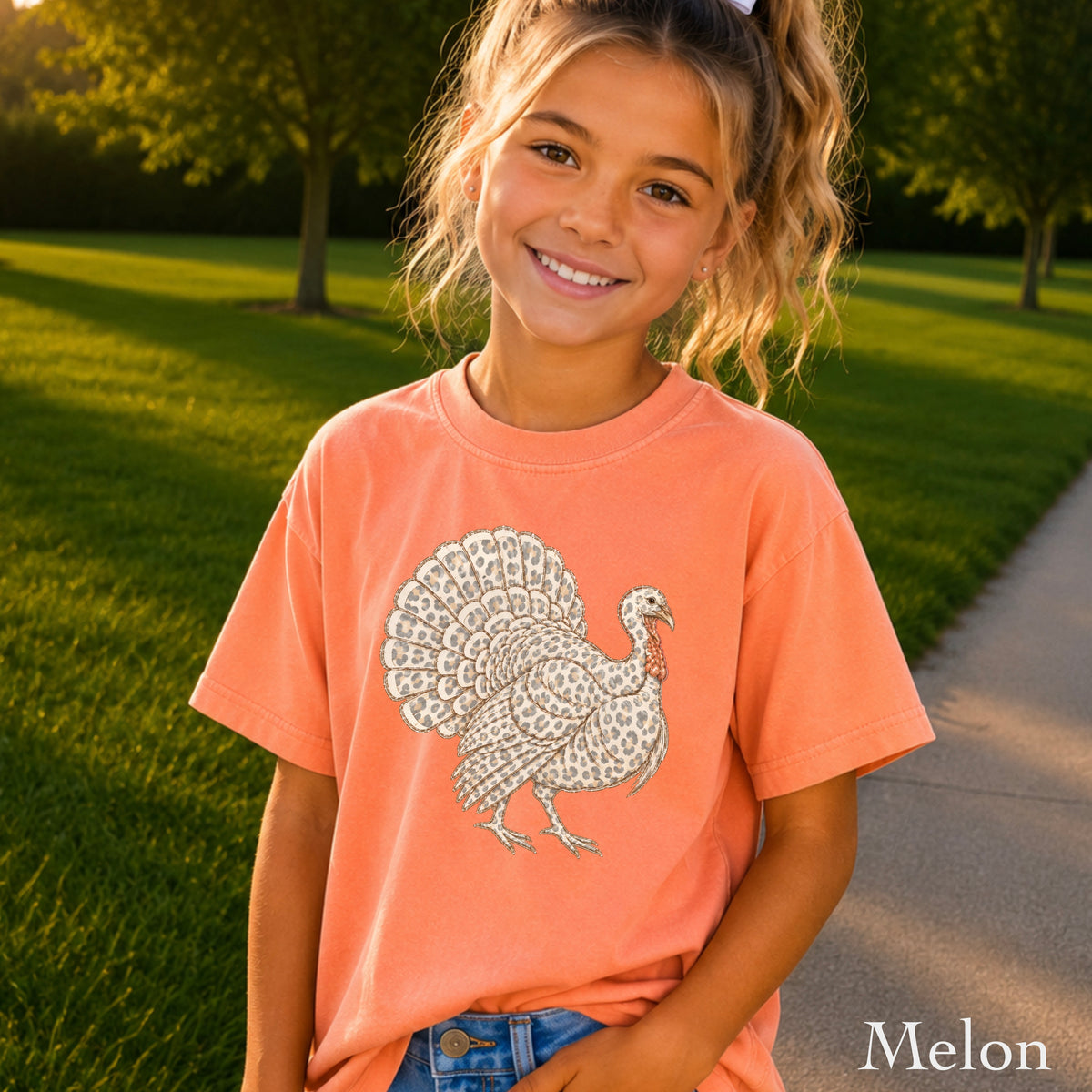 Turkey Thanksgiving Youth Comfort Color T-Shirt