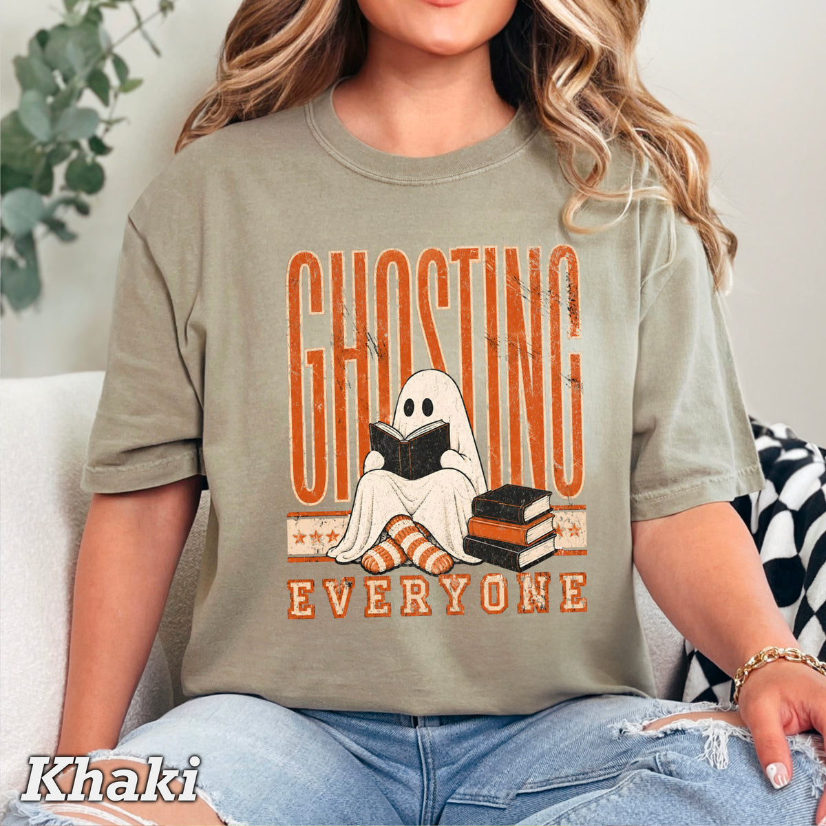 Ghosting Everyone Halloween Comfort Color Graphic Tee