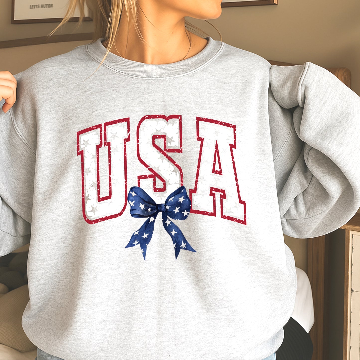 USA Patriotic Crewneck Sweatshirt