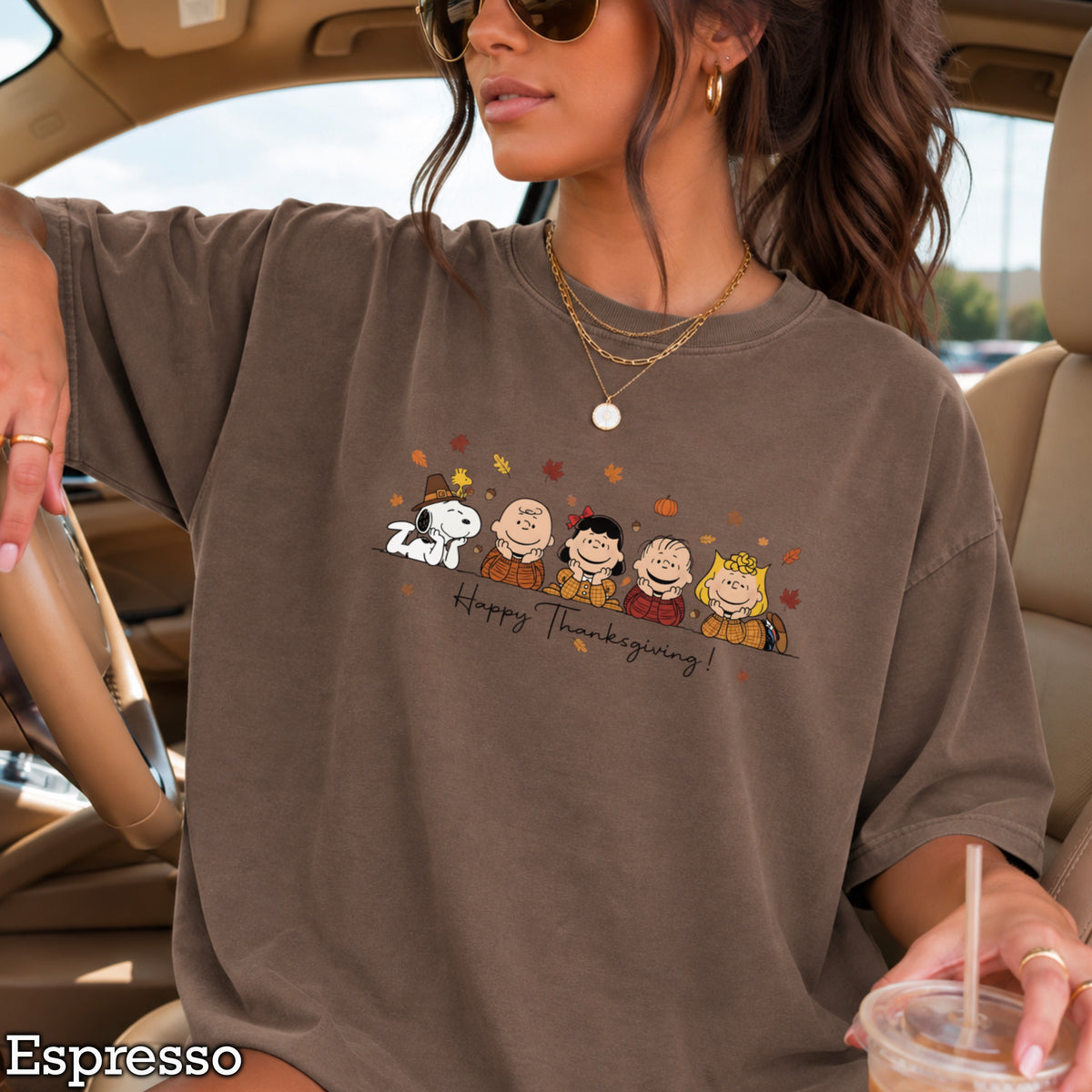 Happy Thanksgiving Comfort Color Graphic Tee