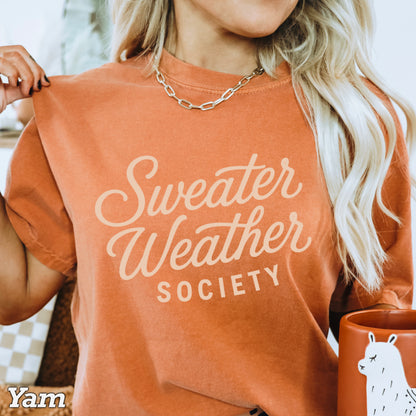 Sweater Weather Society Comfort Color Graphic Tee