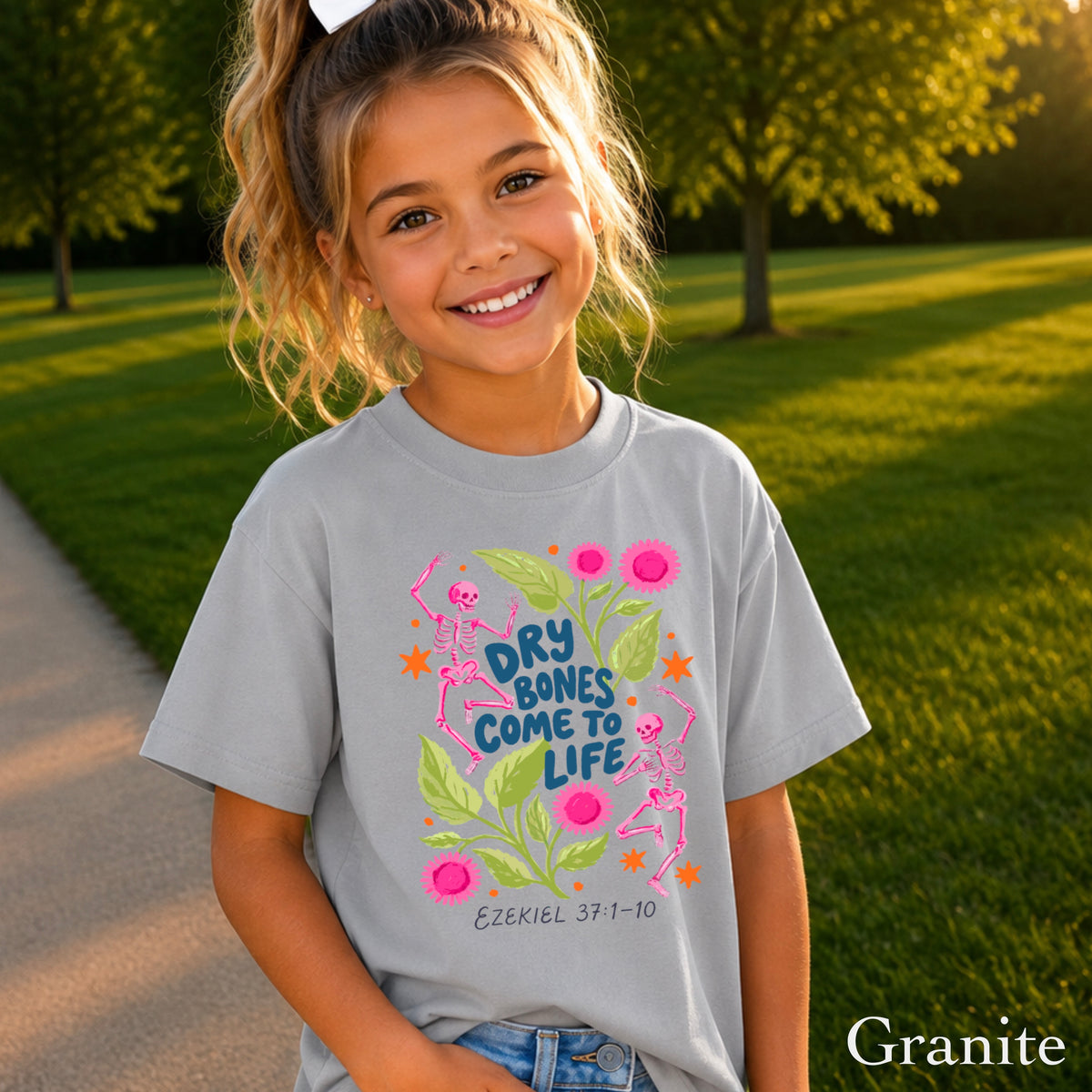 Dry Bones Come To Life Youth Comfort Color Christian T-Shirt