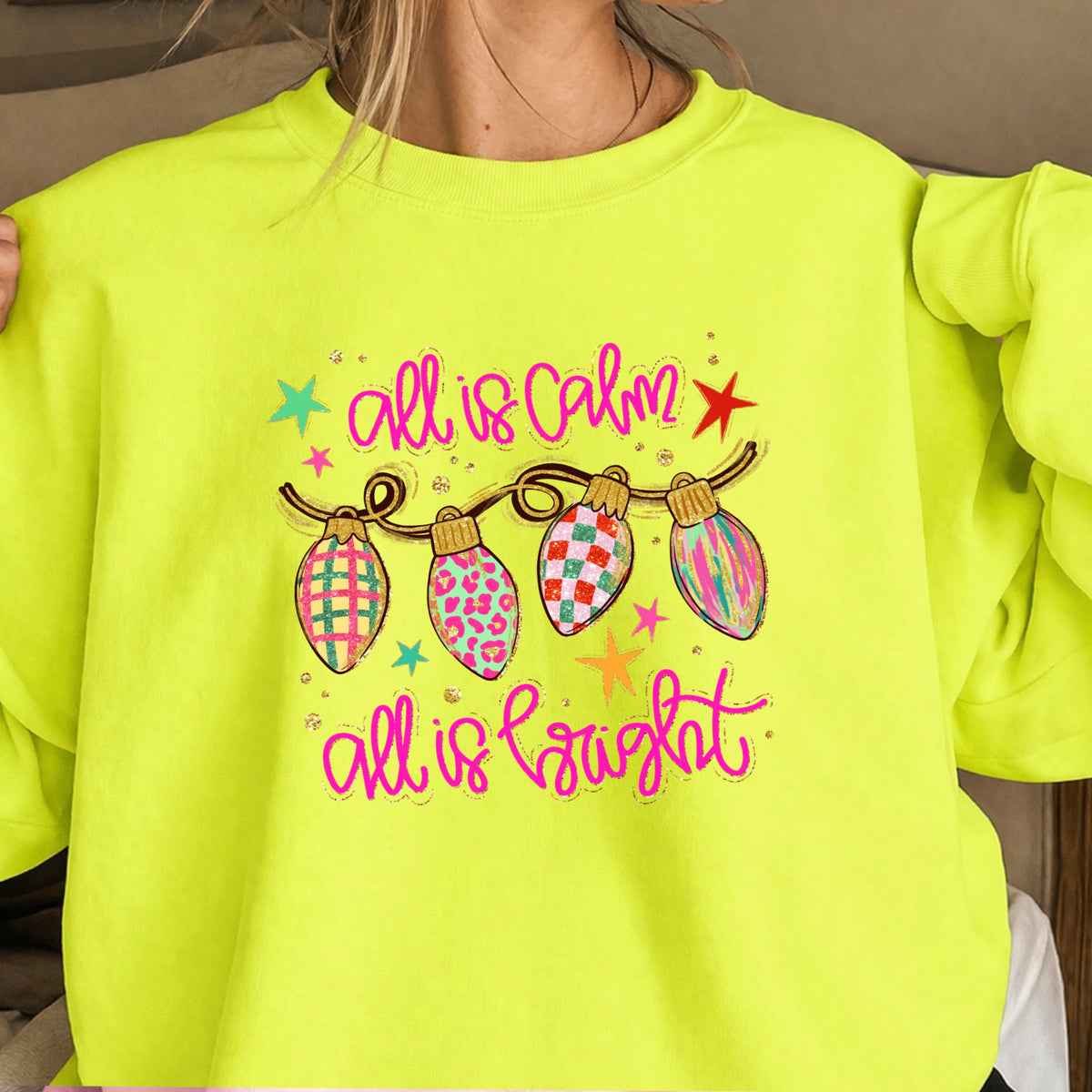 All Is Calm Christmas Crewneck Sweatshirt