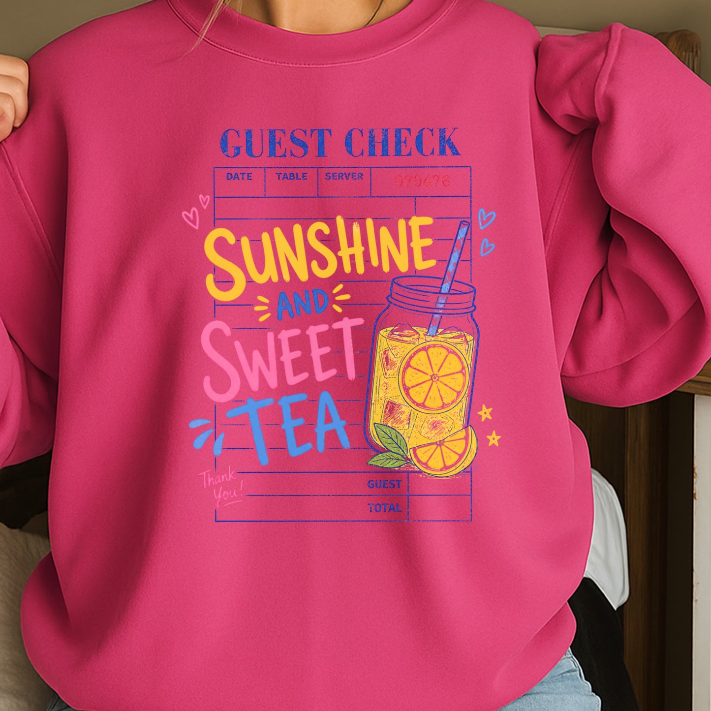 Guest Check Sunshine & Sweet Tea Crewneck Sweatshirt