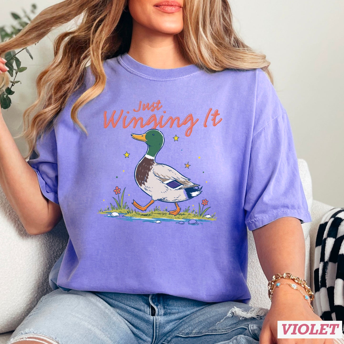 Just Winging It Comfort Color Graphic Tee