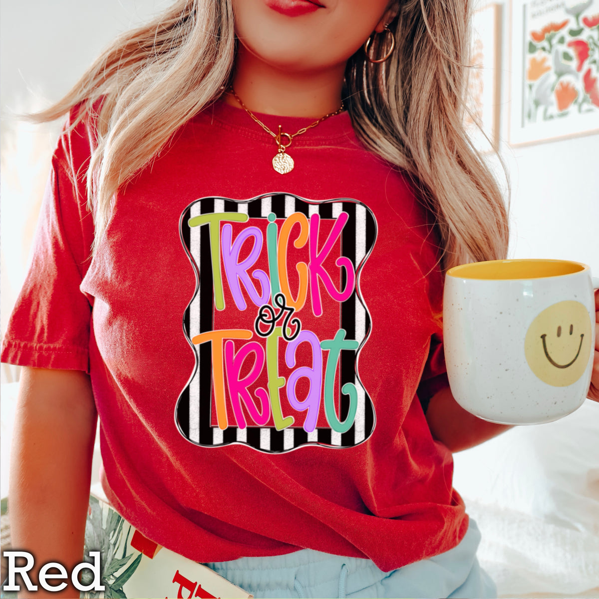 Trick Or Treat Halloween Comfort Color Graphic Tee