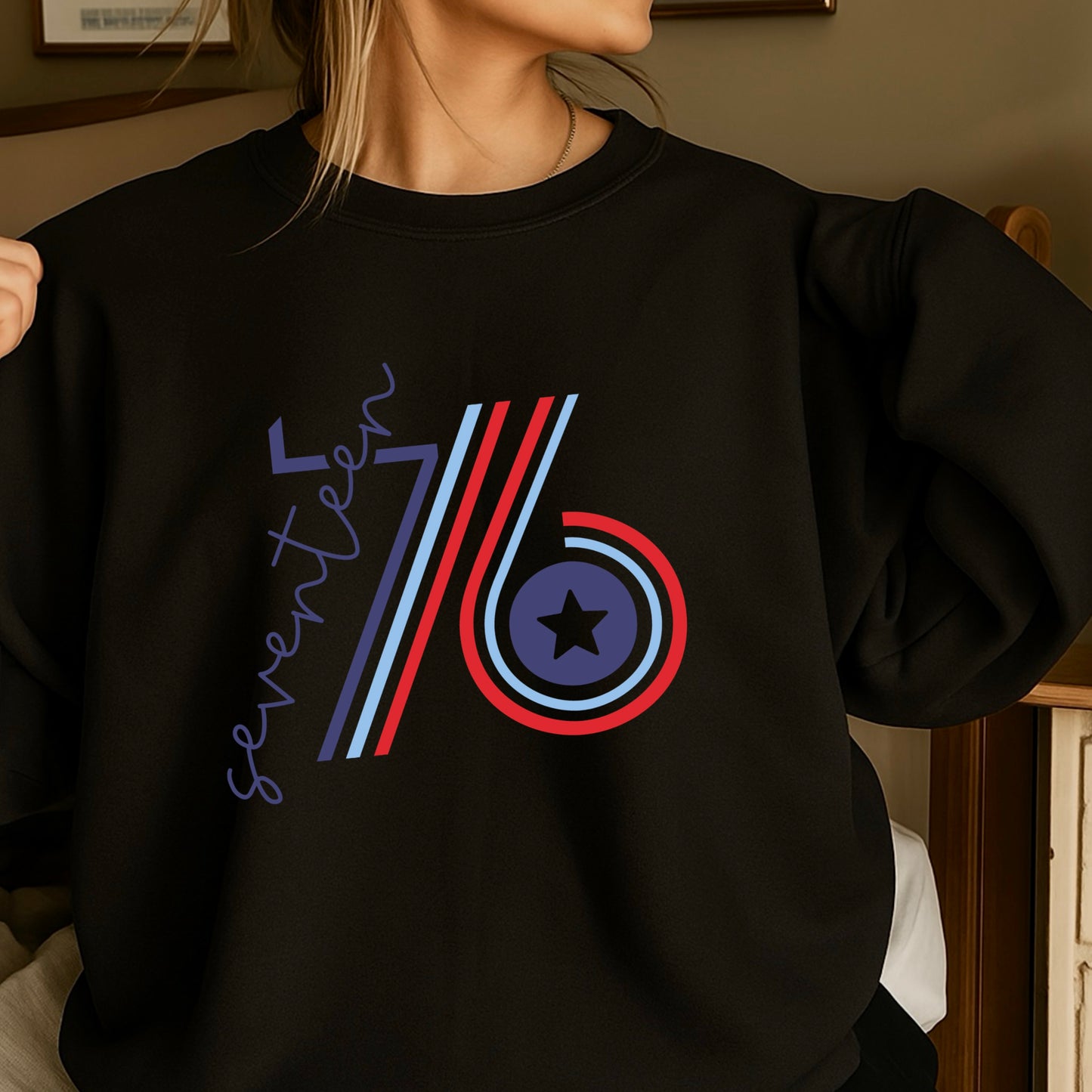 Retro 1776 Crewneck Sweatshirt