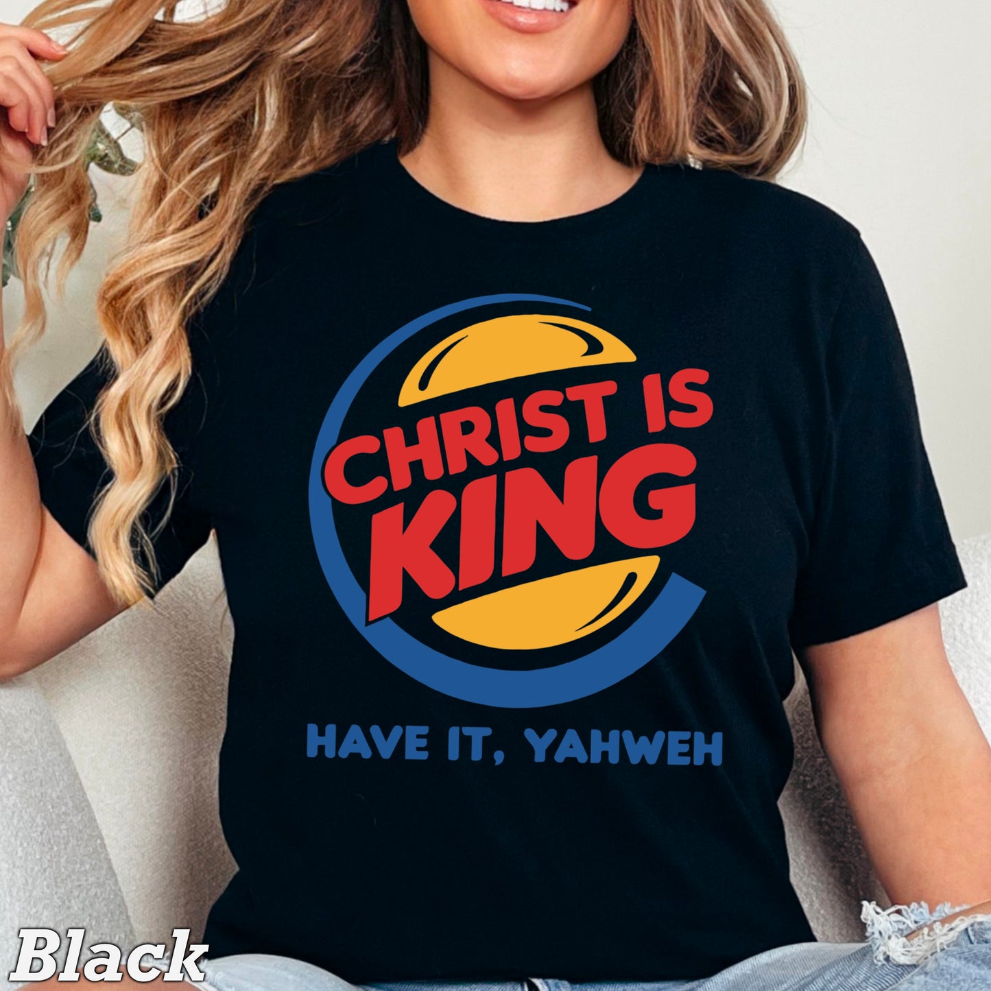 Christ Is King Christian Comfort Color Graphic Tee