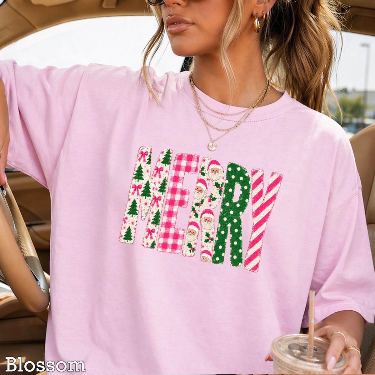 Merry Christmas Comfort Color Graphic Tee