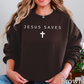 Jesus Saves Graphic Crewneck Sweatshirt