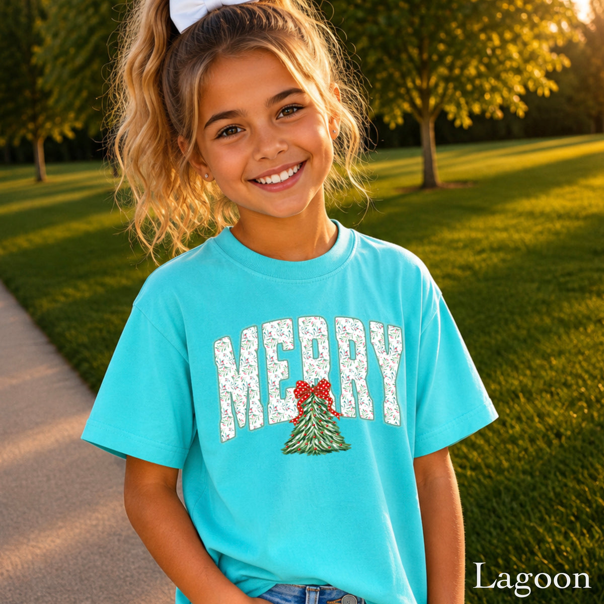 Merry Christmas Youth Comfort Color T-Shirt