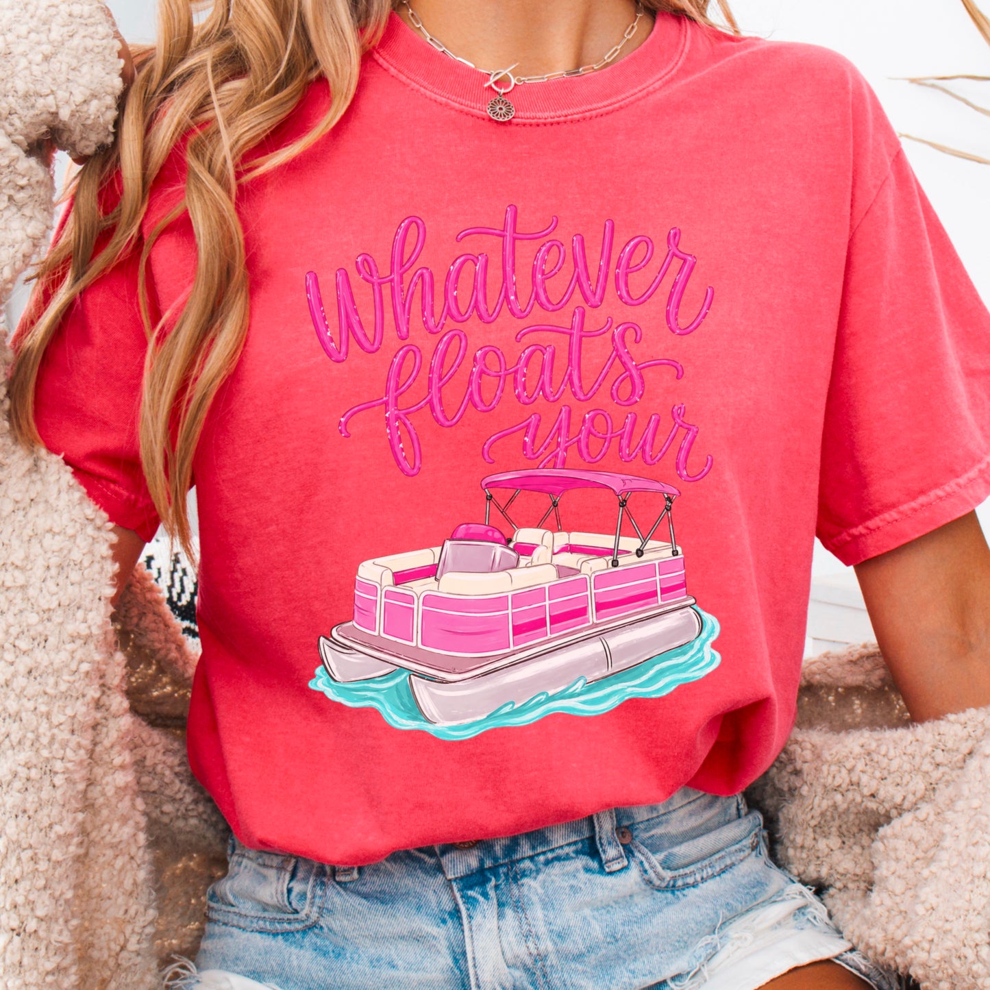 Whatever Floats Your Boat Comfort Color Graphic Tee