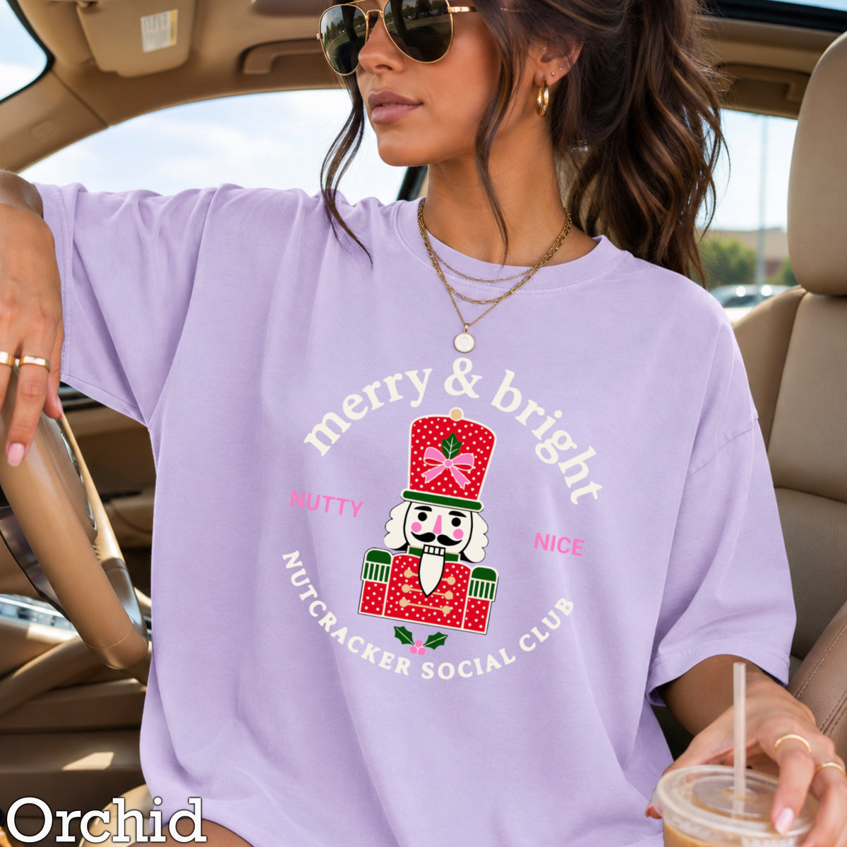 Nutcracker Social Club Christmas Comfort Color Graphic Tee