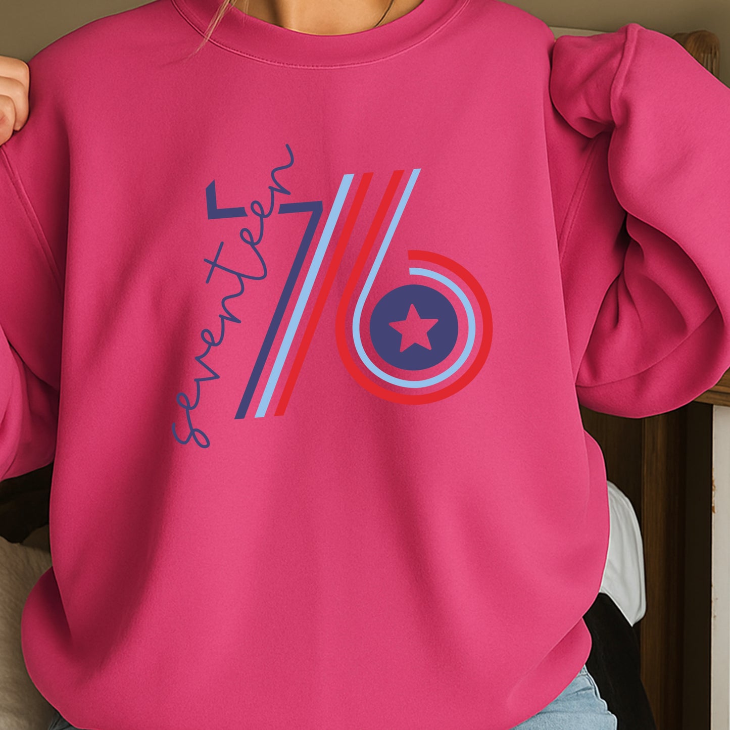 Retro 1776 Crewneck Sweatshirt