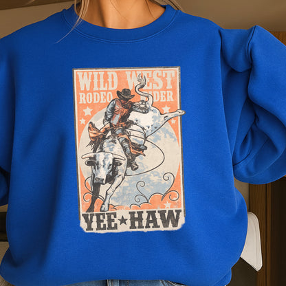 Wild West Rodeo Star Crewneck Sweatshirt