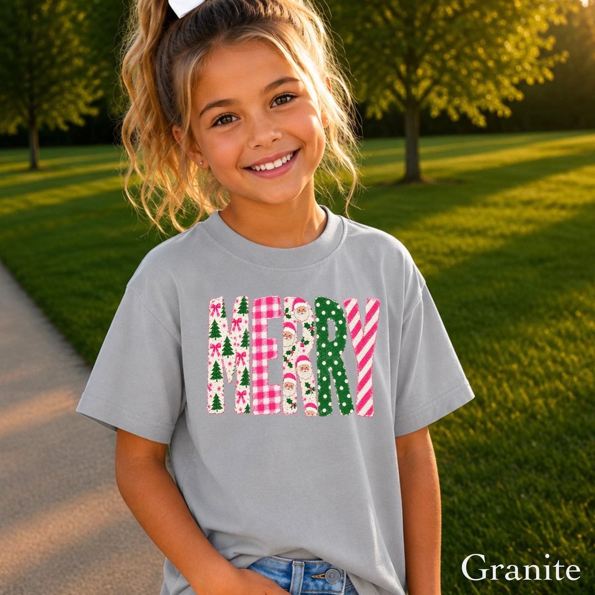 Merry Christmas Youth Comfort Color T-Shirt