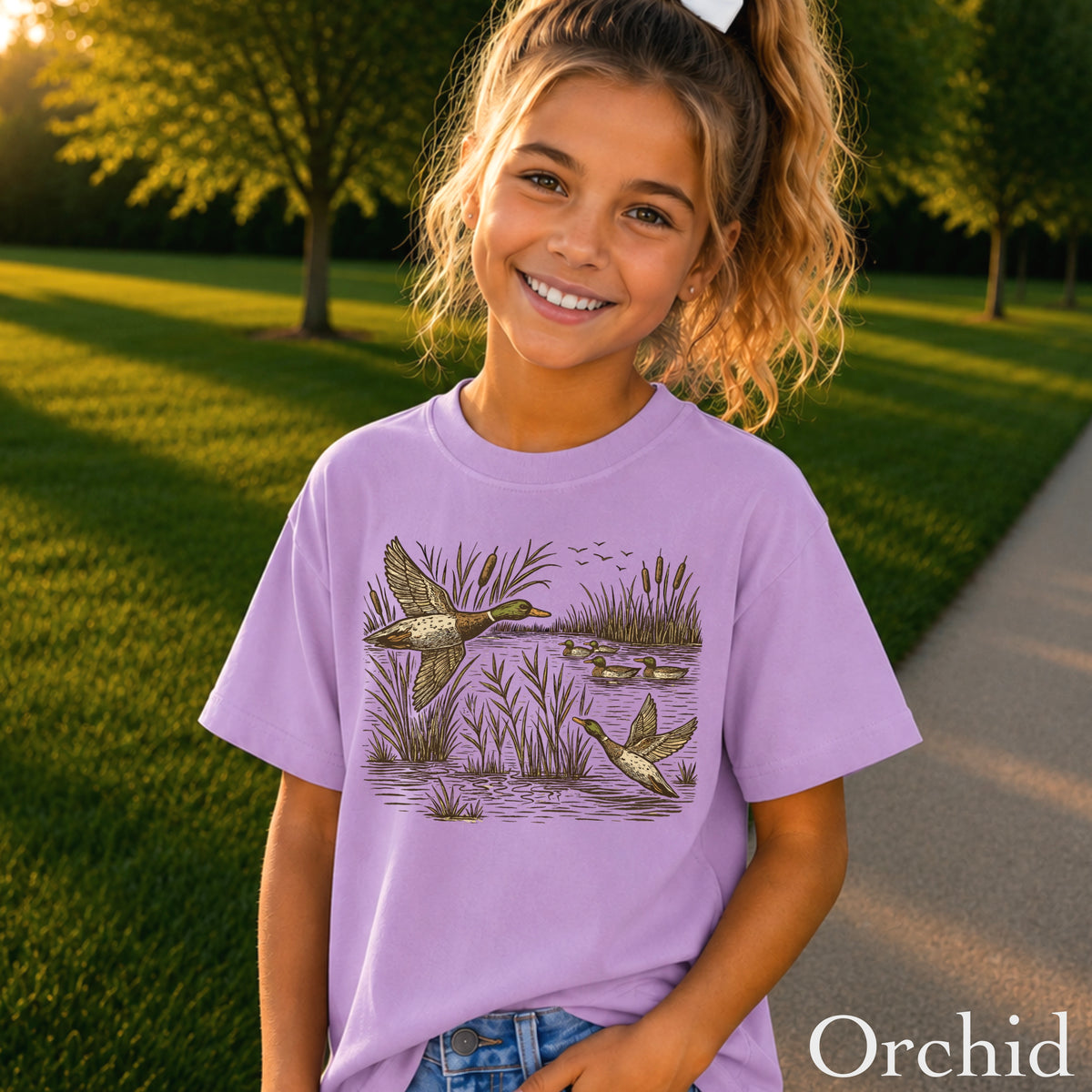 Mallard Ducks Youth Comfort Color T-Shirt