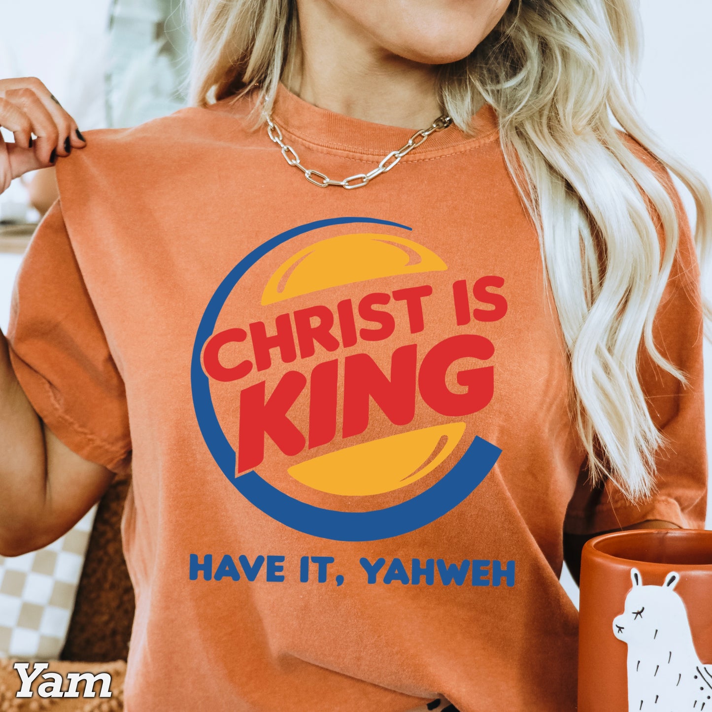 Christ Is King Christian Comfort Color Graphic Tee