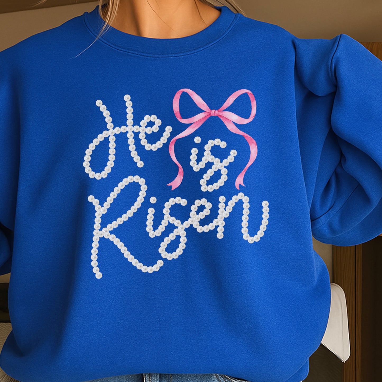 He Is Risen Easter Crewneck Sweatshirt