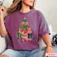 Bow Christmas Tree Comfort Color Graphic Tee