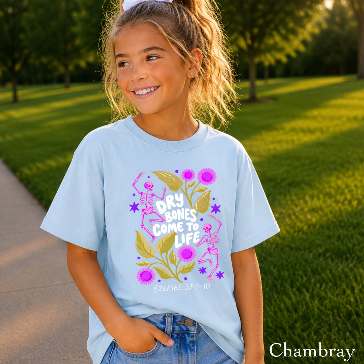Dry Bones Come To Life Youth Comfort Color Christian T-Shirt