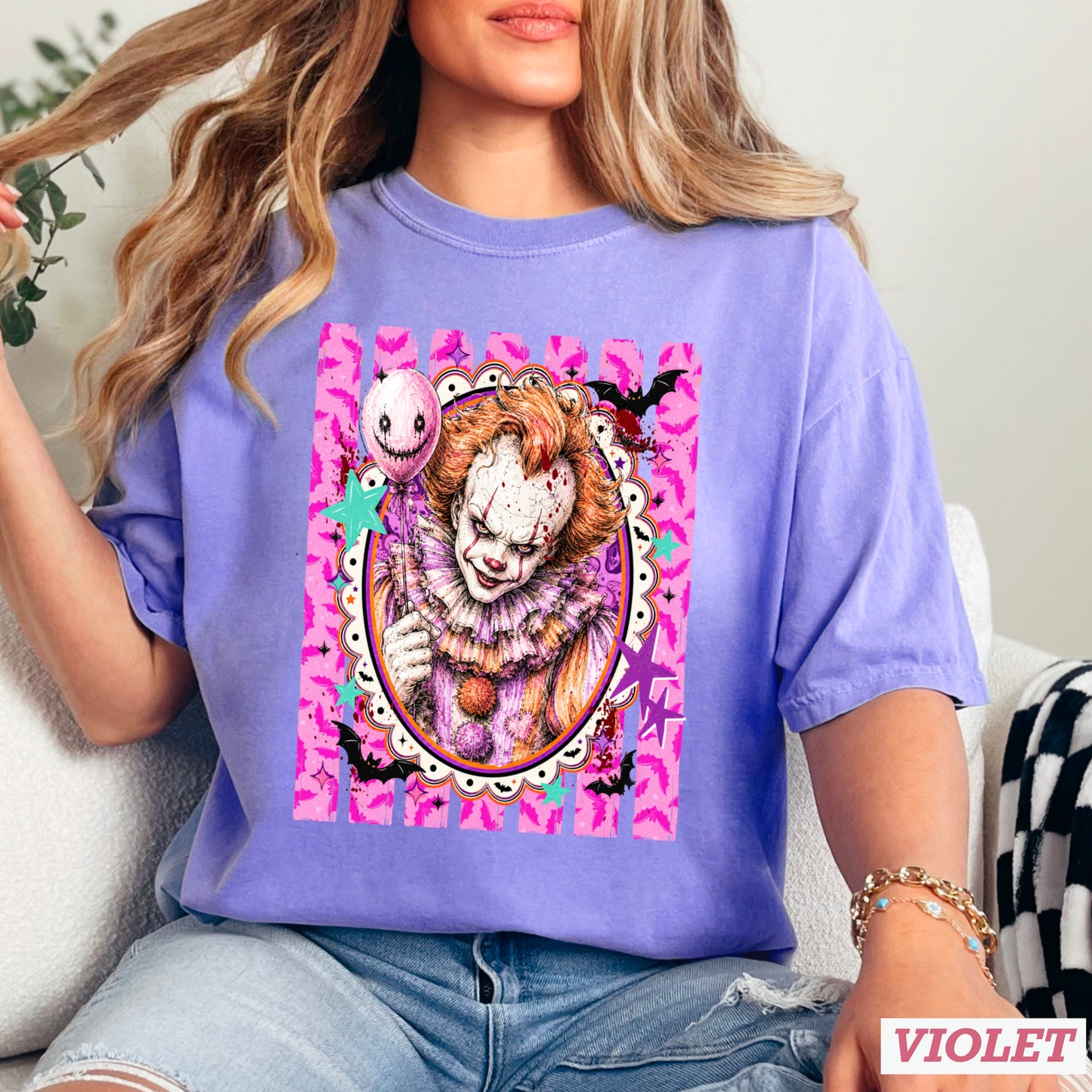 Horror Film Character Halloween Comfort Color Graphic Tee