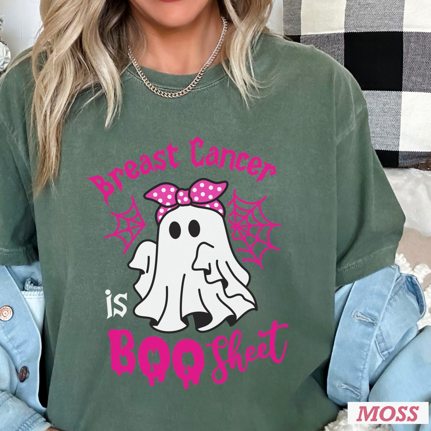 Breast Cancer Is Boo-Sheet Comfort Color Graphic Tee