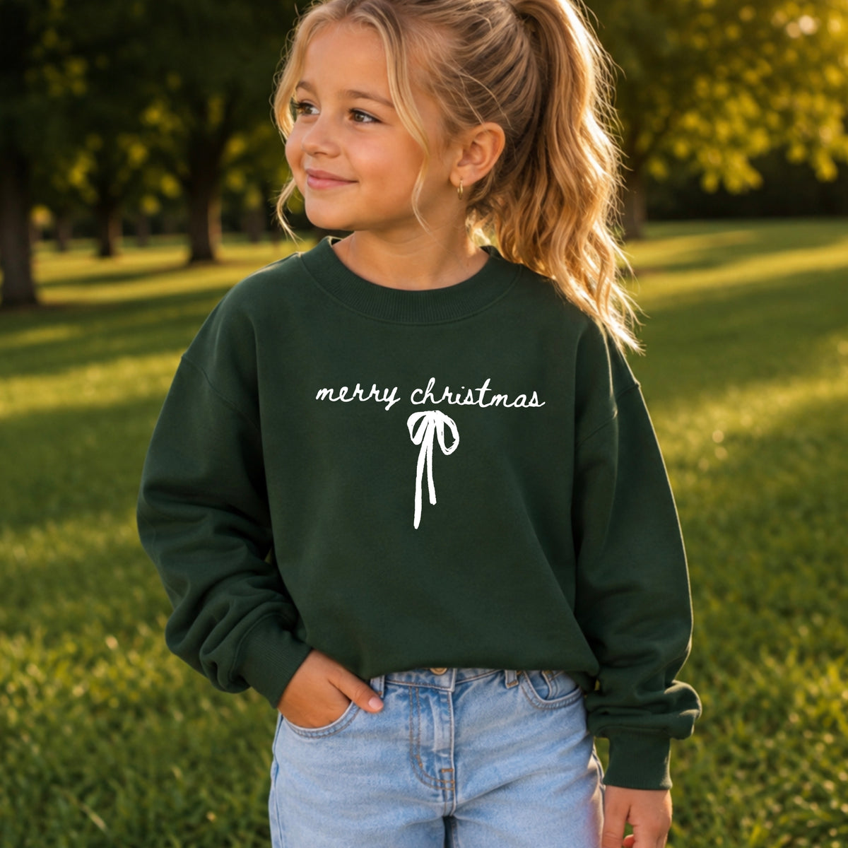 Merry Christmas Youth Crewneck Sweatshirt