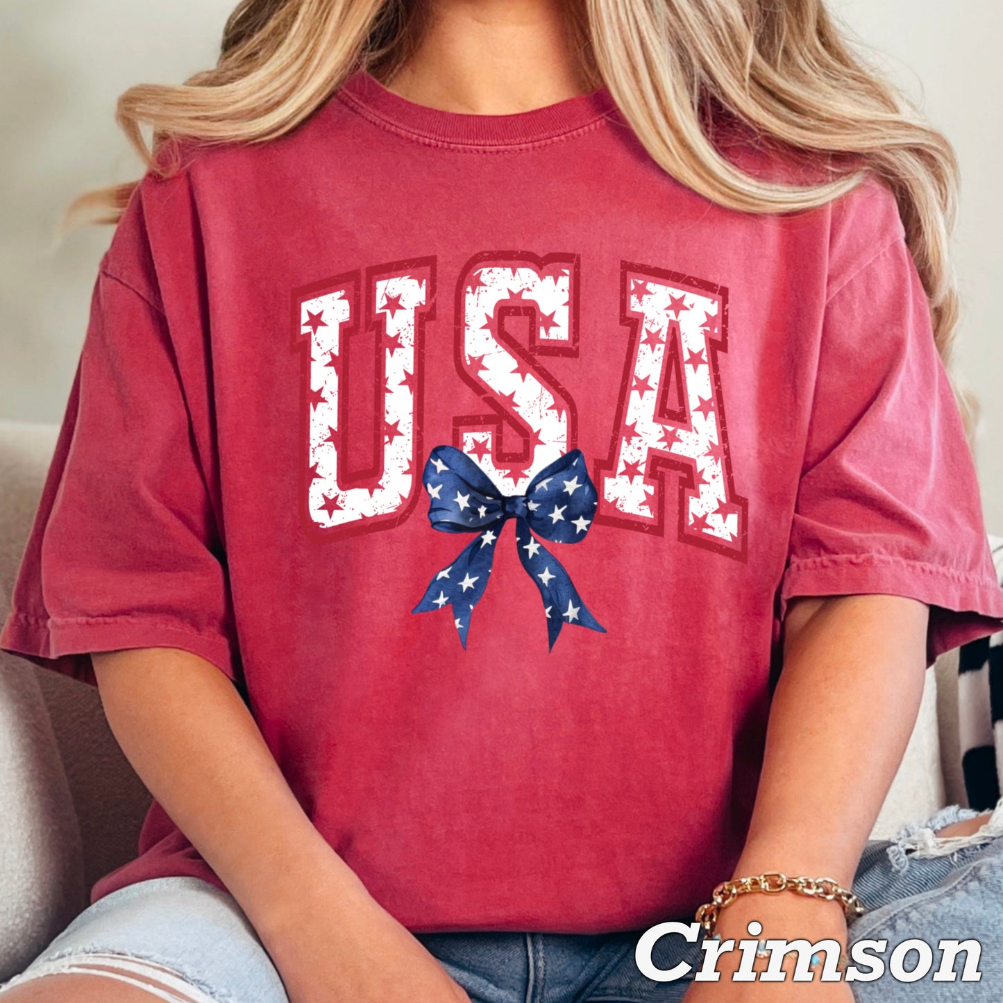 USA Patriotic Comfort Color Graphic Tee