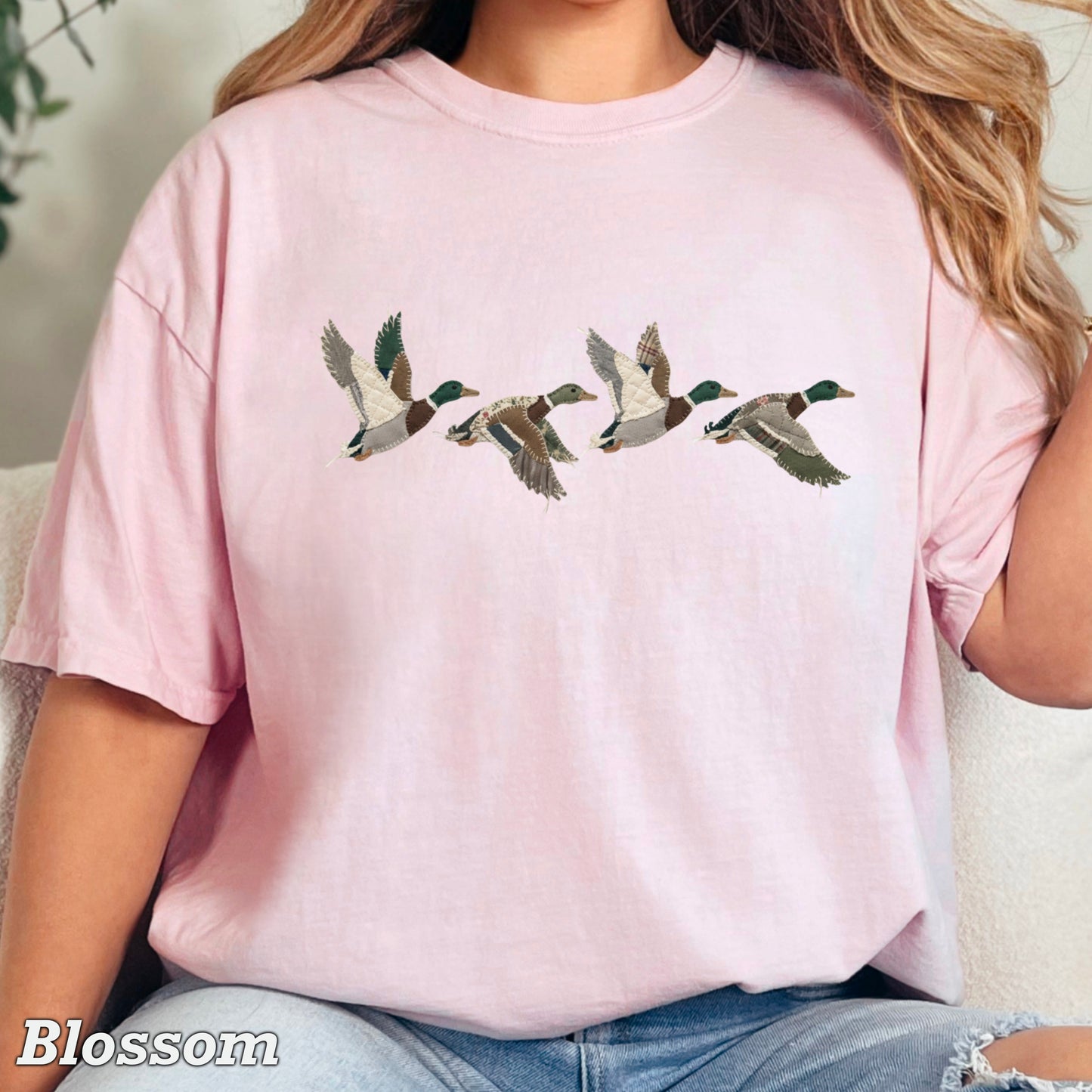 Patchwork Mallard Duck Comfort Color Graphic Tee
