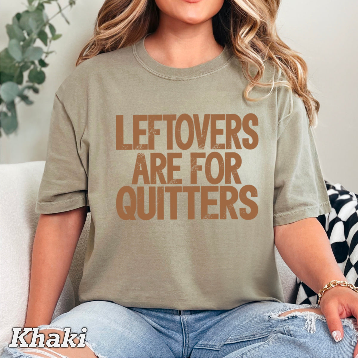 Leftovers Are For Quitters Thanksgiving Comfort Color Graphic Tee