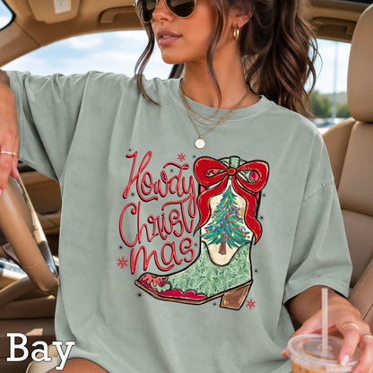 Howdy Christmas Comfort Color Graphic Tee