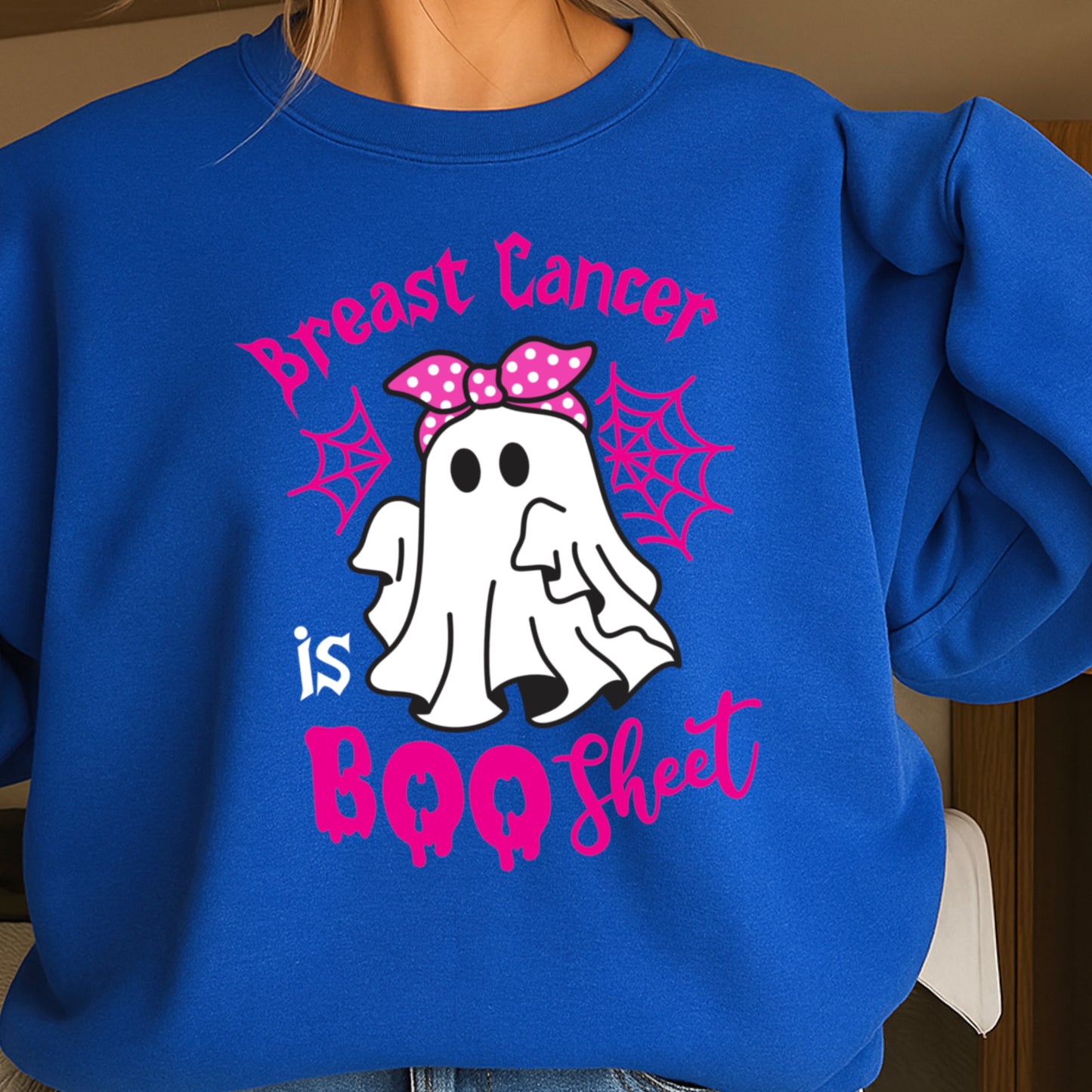 Breast Cancer Is Boo-Sheet Crewneck Sweatshirt